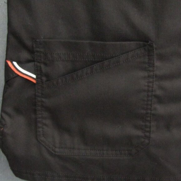 Koi Stretch Black Scrub Top Womens Size M 5 Pocket V Neck Nurse Vet Tech CNA Lab - Picture 5 of 13